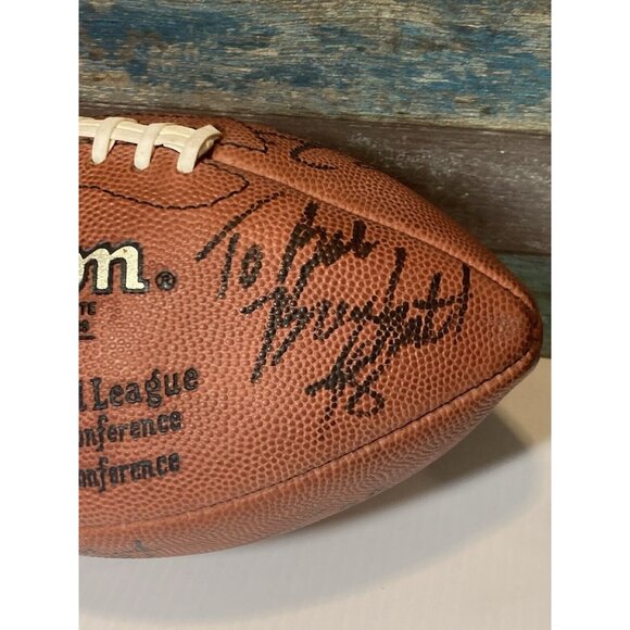 Vtg Autographed Signed Football Doesn’t Hold Air Dan Marino Tony Siragusa +more - Picture 10 of 16
